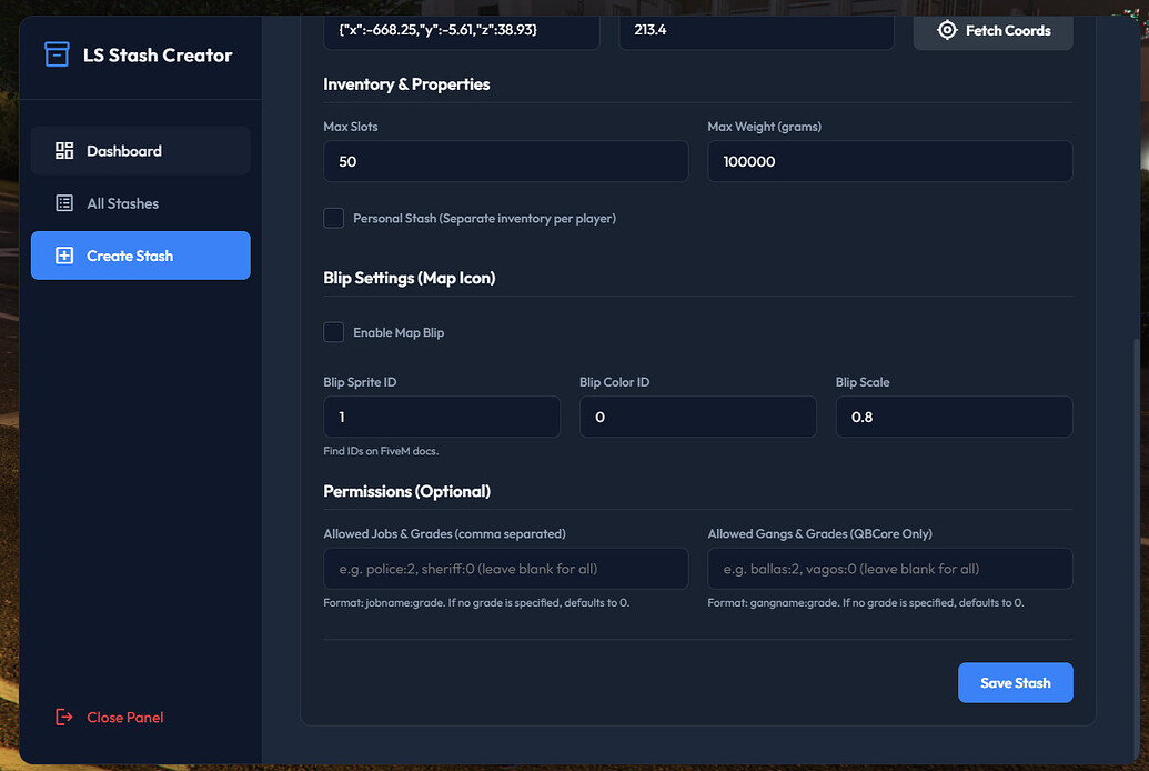 [PAID] [QB/ESX] Stash Creator V2 - Advanced InGame Stash Creator ...
