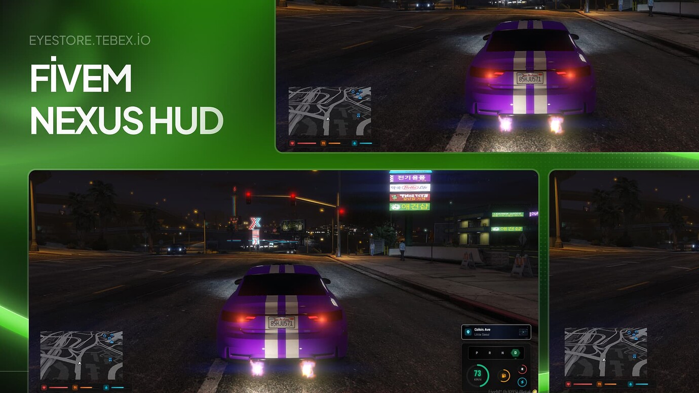 [FREE] Nexus HUD v1.0 | Stylish FiveM HUD + Speedometer & Status ...