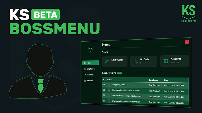 [ESX] - KS Bossmenu (Beta) 💻 Thumbnail