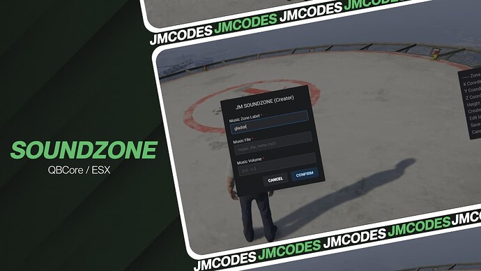 [QBCore/ESX] JM-SoundZone Creator Thumbnail
