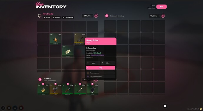 Kivo-Inventory | Inventory Script | QBCore , ESX, QBox thumbnail 2
