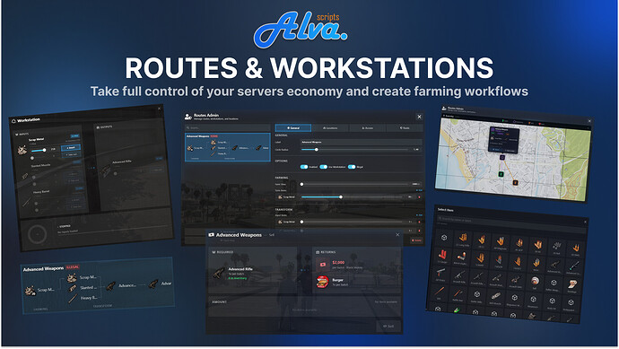 Farming Routes & Workstations - Economy Control Thumbnail