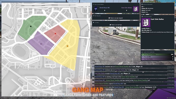 Gangs - Territory, Wars, Tribute Zones! 0-15 screenshot