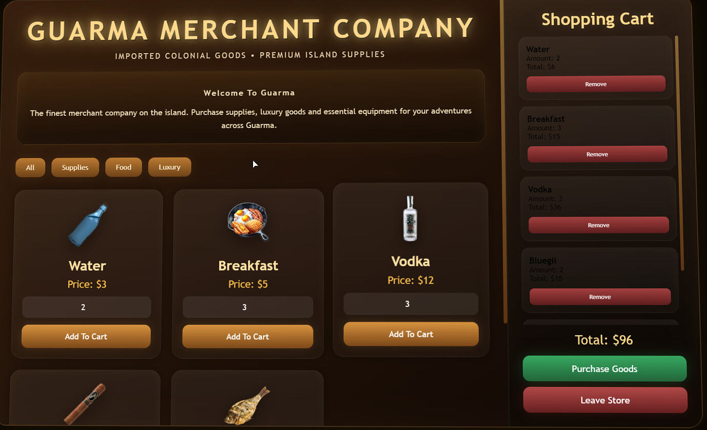 [free] guarma shop script - RedM Releases - Cfx Forum