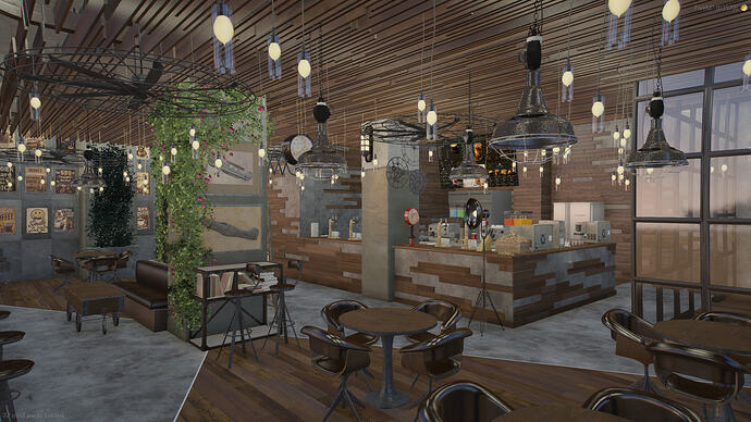 [免费] The Brutalist Coffee Shop - Hunz3D