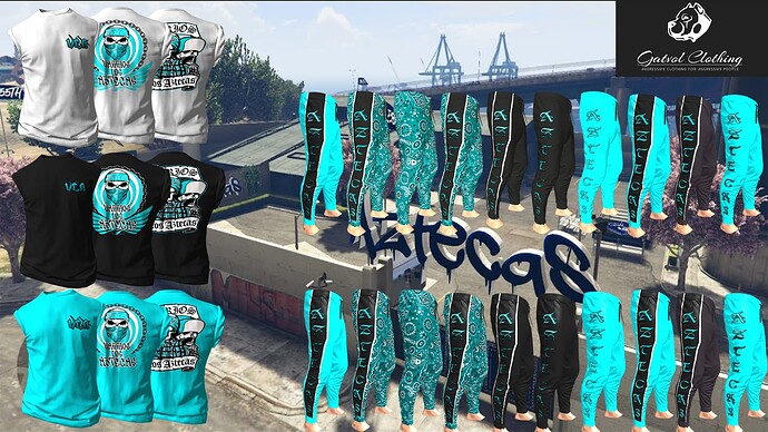 Aztecas Gang Vest for male and female [Lore Friendly] Thumbnail