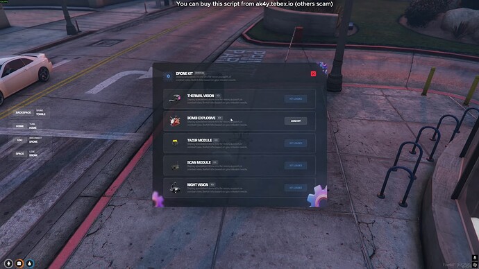 Drone Kit Menu