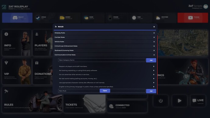 [ZaT-SCRIPTS][QBCore/ESX] PAUSE MENU thumbnail 6