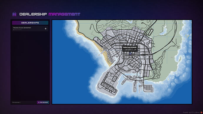 UrantixDealership: Admin Panel Map