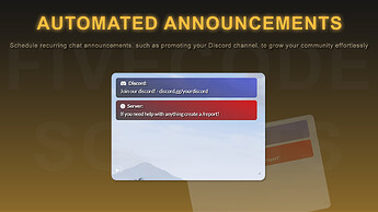 FiveM Roleplay Chat Script - Automated Announcements - Schedule recurring chat announcements, such as promoting your Discord channel, to grow your community effortlessly