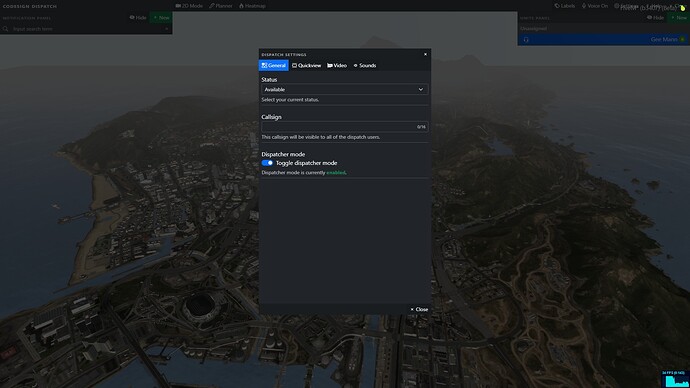 General settings