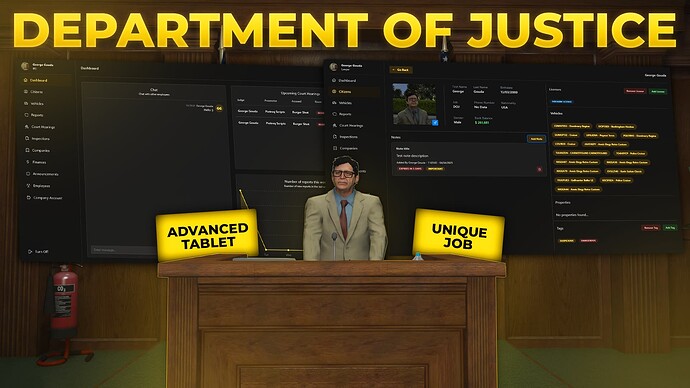 [PAID] Department of Justice [ ESX / QB / QBOX ] Thumbnail