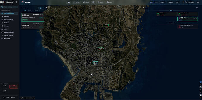 Fig. 13: Live Map with call and attached units highlighted