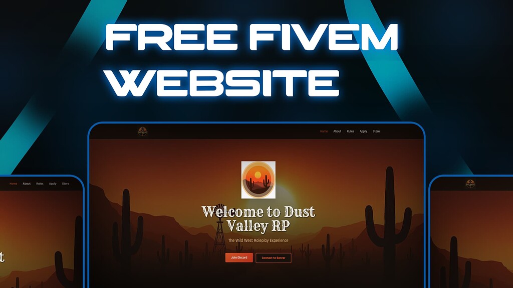 HorizonStudios Free FiveM Website Template (For All Servers ) FiveM