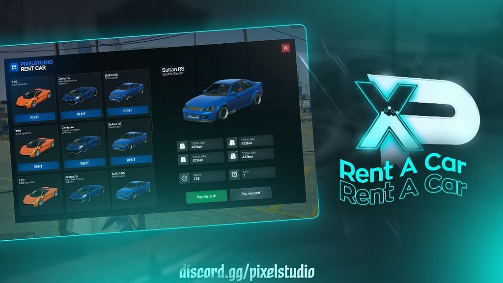 [STANDALONE] [PAID] Advanced Rent a Car - FiveM Releases - Cfx.re Community