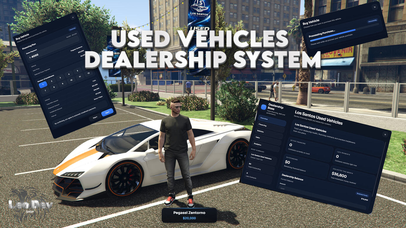 [PAID] Used Vehicles Dealership System | ESX, QB-Core - FiveM Releases ...