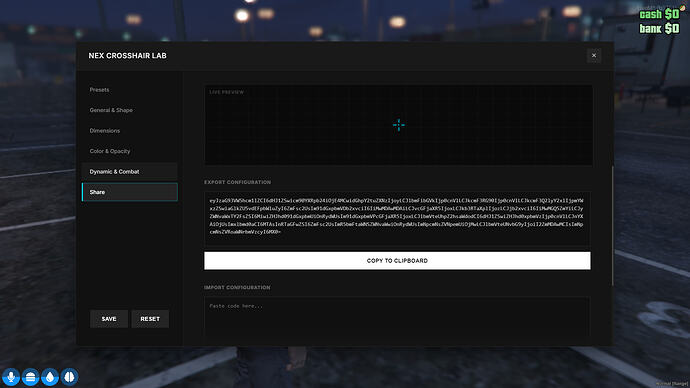 [免费] Nex Crosshair | 高级 FiveM 瞄准系统 | 100 个预设设置