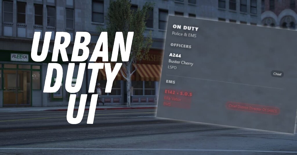 🚨 Urban Duty UI – Advanced Police & EMS Status Panel (QBCore) - FiveM ...
