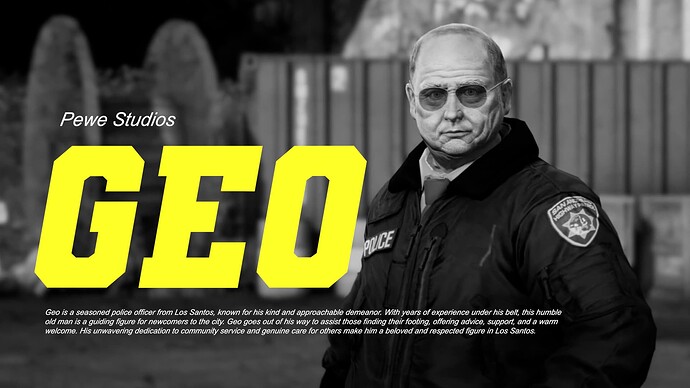 GEO OLD MAN POLICE CUSTOM PED GTA 5 FIVEM MOD ADD ON
