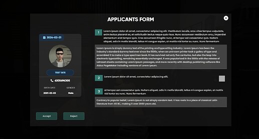 Job Application System | Ingame Forms Creator | [QB / ESX] thumbnail 4