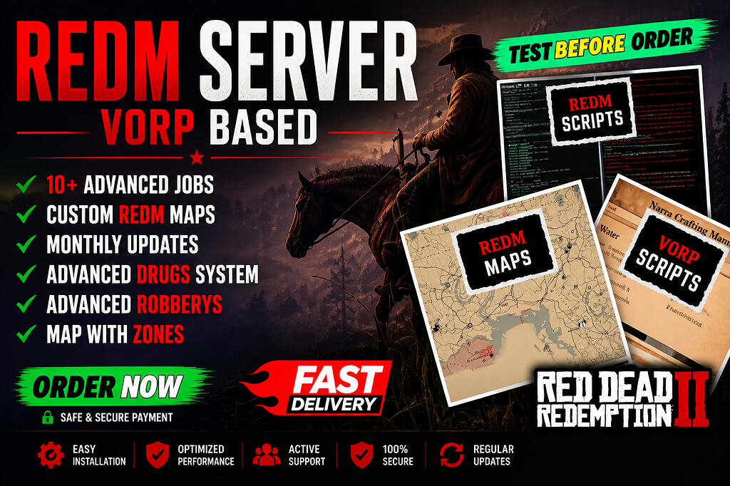 Ticketscript Redm RedM Full Server | Best Premade VORP Base RedM Server - RedM Releases ...