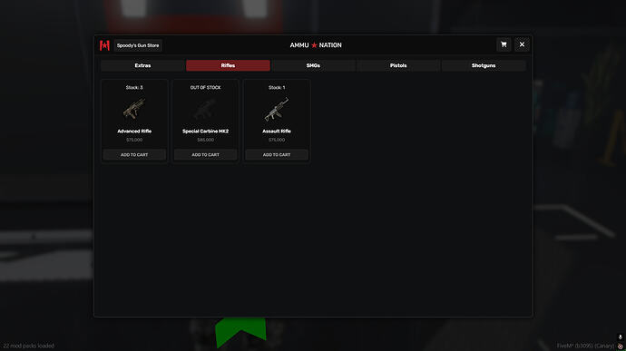 Gun Store UI