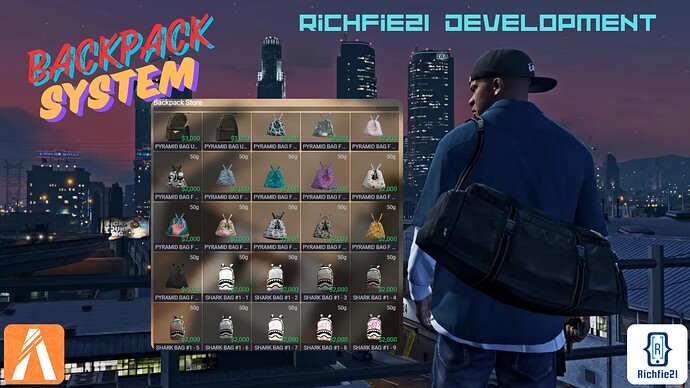 [ESX] [QBOX] [QBCORE] [PAID] RF21 Realistic Backpack System [Ox_inventory & MF-Inventory & QB-Inventory & LJ-Inventory] Thumbnail