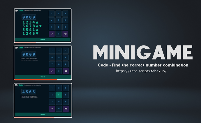 [STANDALONE] HACKING MINIGAME - Guess the correct code number combination  Thumbnail