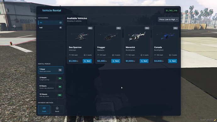 Advanced car rental fivem [esx] [qb] [qbx] thumbnail 4