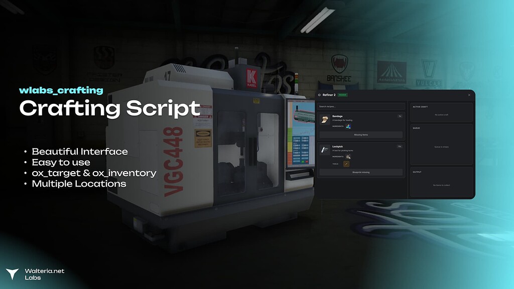 Crafting System with Blueprints (ox_inventory)