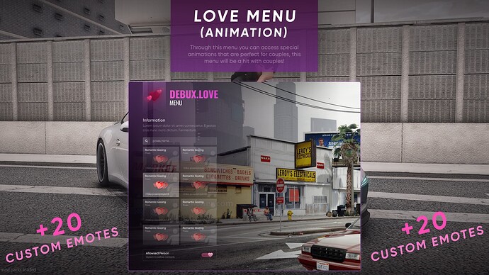 [STANDOLONE] Love Menu (Custom Emotes ) Thumbnail