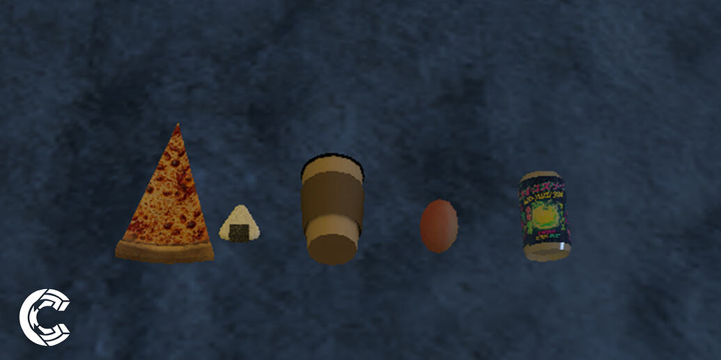 [PROP] Food Props | Free - Ultra Low Poly