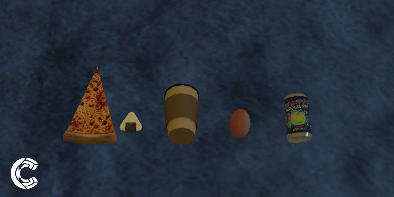 [PROP] Food Props | Free - Ultra Low Poly