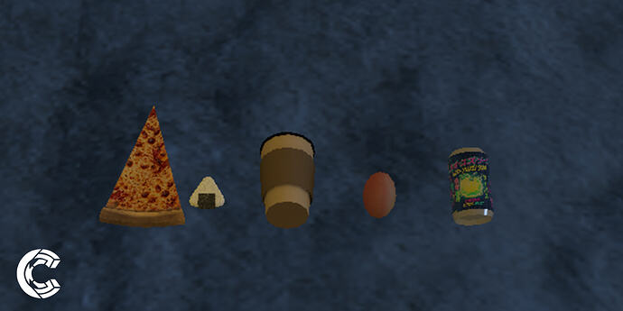 [PROP] Food Props | Free - Ultra Low Poly