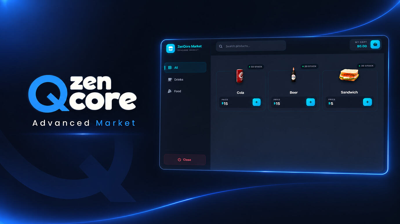 [QBCore][ESX] zenQore-market | Advanced Business & Delivery System ...