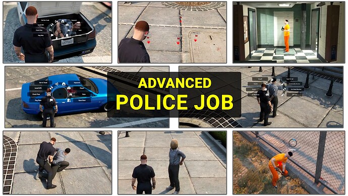 ADVANCED POLICE JOB FIVEM | ESX/QBCORE Thumbnail