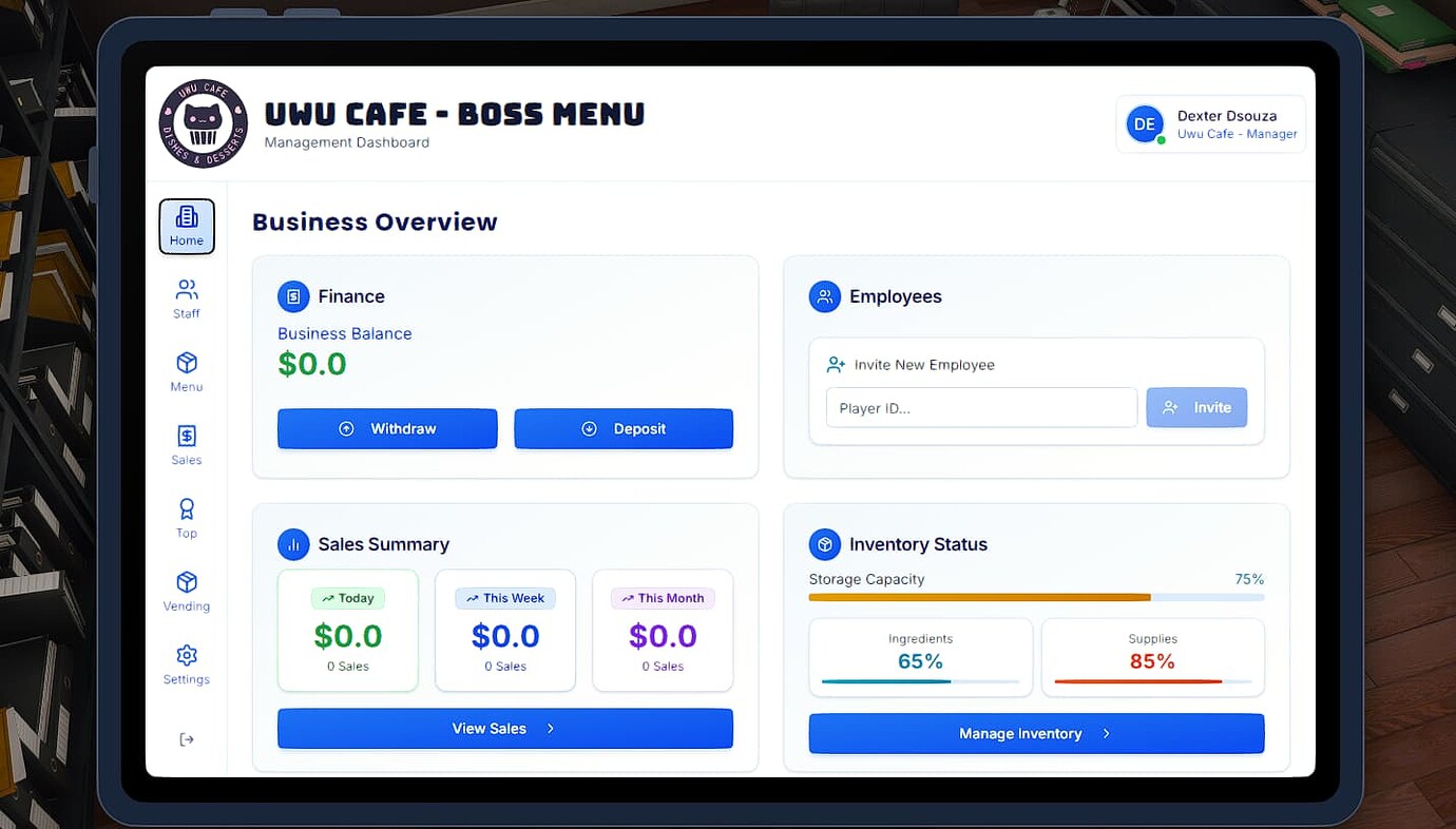 [QB ,QBOX, ESX] UWU CAFE JOB V2 SCRIPT - FiveM Releases - Cfx.re Community