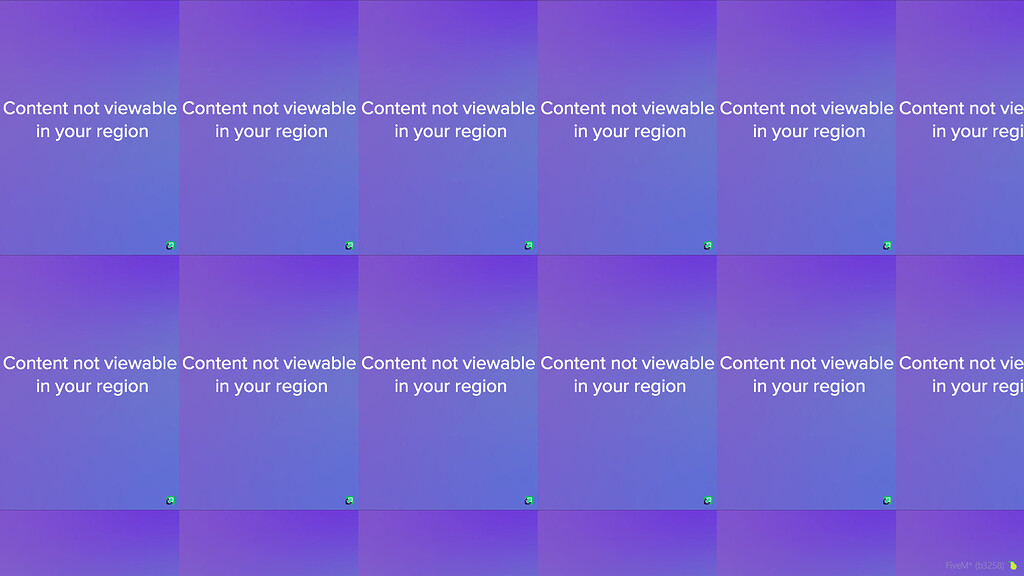 Content not viewable in my region out of nowhere in an RP server ...