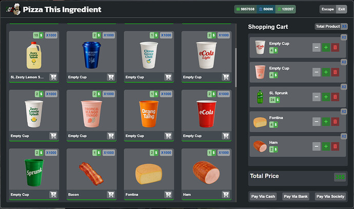 Ingrediant Shop