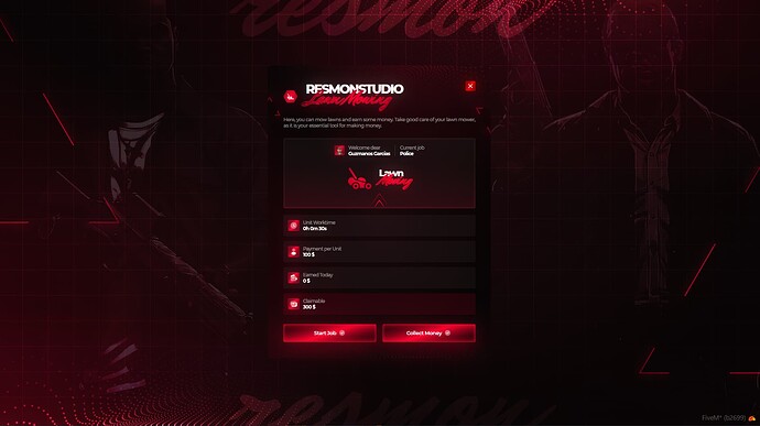 [ESX] [QBCore] RS | Lawn Mowing | Mow the Lawn, Collect Money, View Earned Money 0.00ms Thumbnail