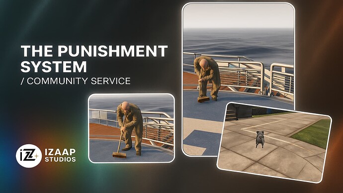 FiveM Punishment System – Community Service + Ped Punishment [QBCore & ESX] Thumbnail