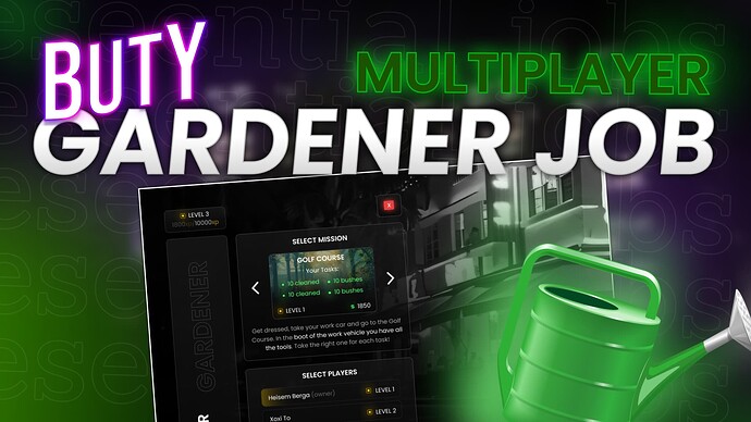 Buty Gardener Job - Multiplayer, Custom Props & Working Lift Crane! [ESX/QB] Thumbnail