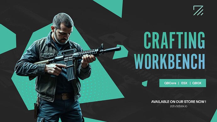 [QBCore/ESX] CRAFTING BENCH + WEAPON ATTACHMENTS Thumbnail