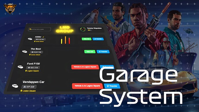 [PAID] LMD Garage System (ESX & QB-CORE) Thumbnail