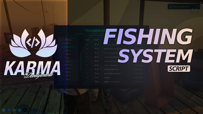 [QBCore/ESX] Fishing System & Length Leaderboard System [Karma Developments] Thumbnail
