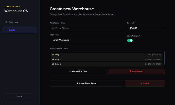 Admin Creator UI