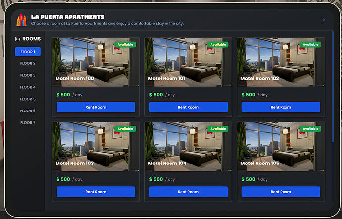[QB ,QBOX, ESX] LA PUERTA APARTMENT SCRIPT
