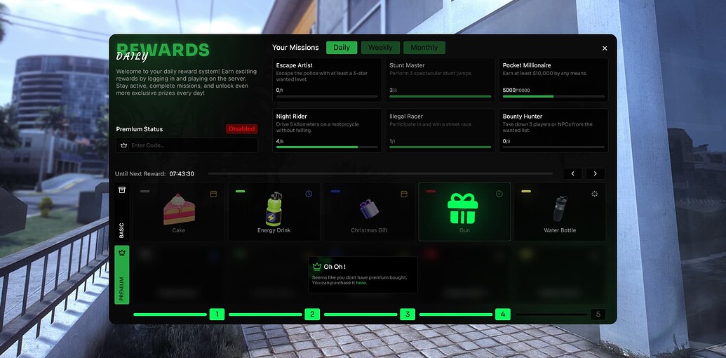[PAID] Daily Rewards & Missions - FiveM Releases - Cfx Forum
