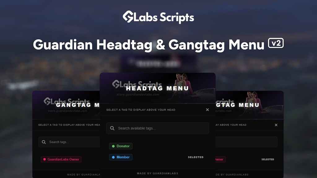 [PAID] Guardian Headtag Menu & Gangtag Menu - FiveM Releases - Cfx Forum
