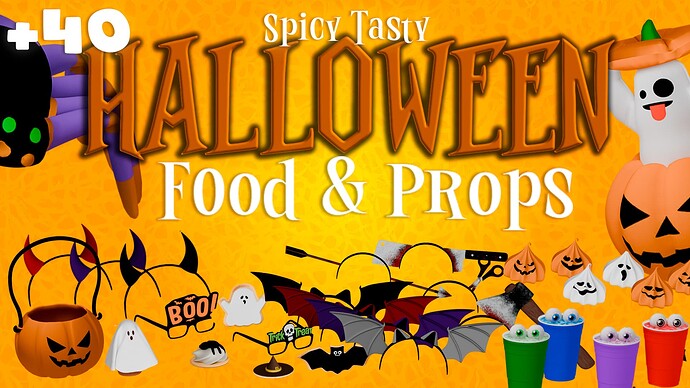 [props] +40 halloween props pack Thumbnail
